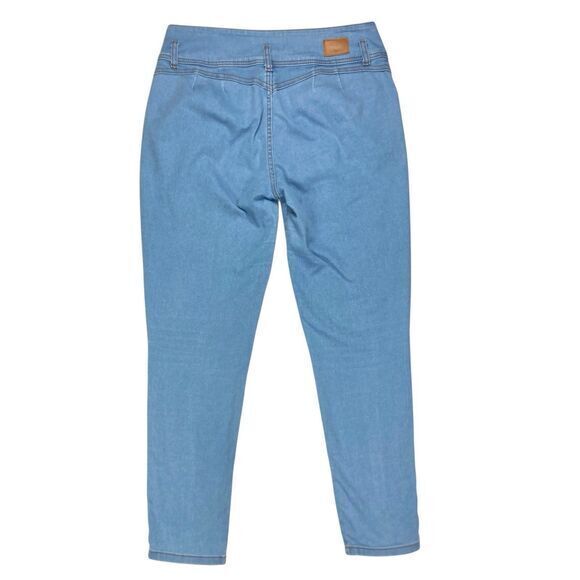 Quarry Core Skinny Ankle Jeans Women 12 Blue Light Wash Push-Up Hi Waisted Chic - Picture 6 of 16